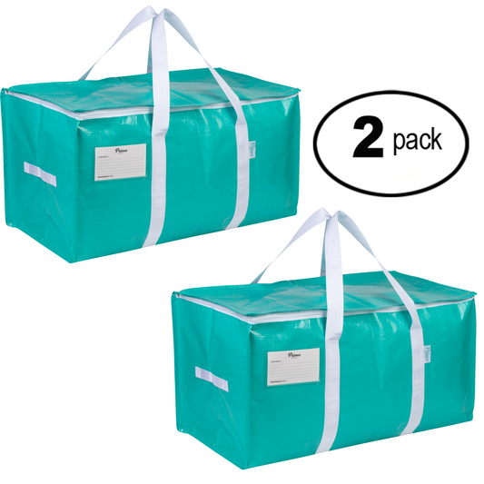 Primo Bags Heavy Duty Moving and Storage Bags 2 Pack, Sea Foam Blue